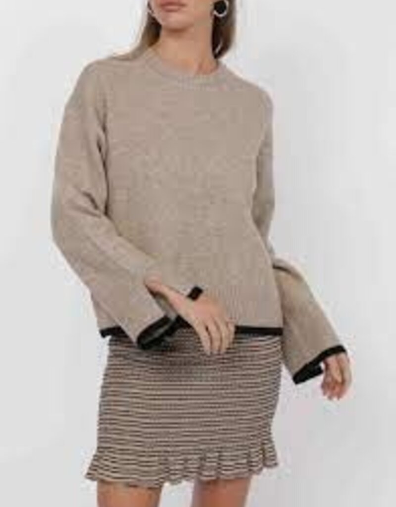 Angelina Cuff Crew Neck Sweater