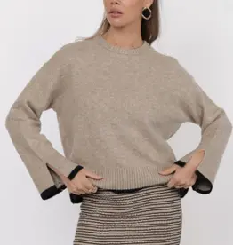 Angelina Cuff Crew Neck Sweater