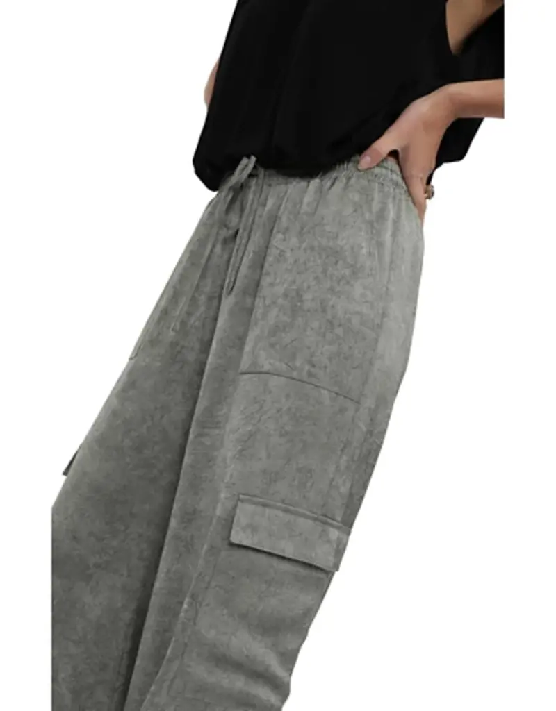 Forever Yours Crinkled Satin Cargo Pants