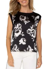 Floral Print Sleeveless Knit Top