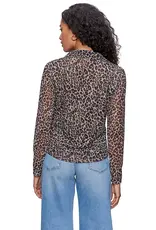 Sanctuary Fitted Mesh Button Down Top