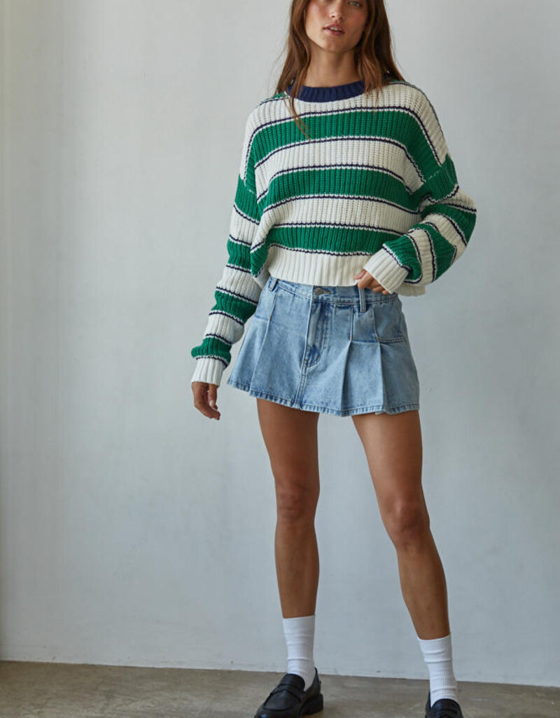 Stripe Crop Sweater