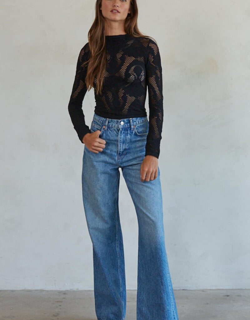 Jacquard Fishnet Layering Top
