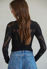 Jacquard Fishnet Layering Top