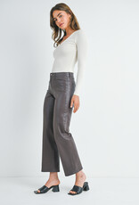 Just Black Denim Slim Cropped Bootcut Coated