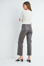 Just Black Denim Slim Cropped Boocut Coated