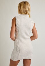 Mock Neck SL Cable Sweater Dress