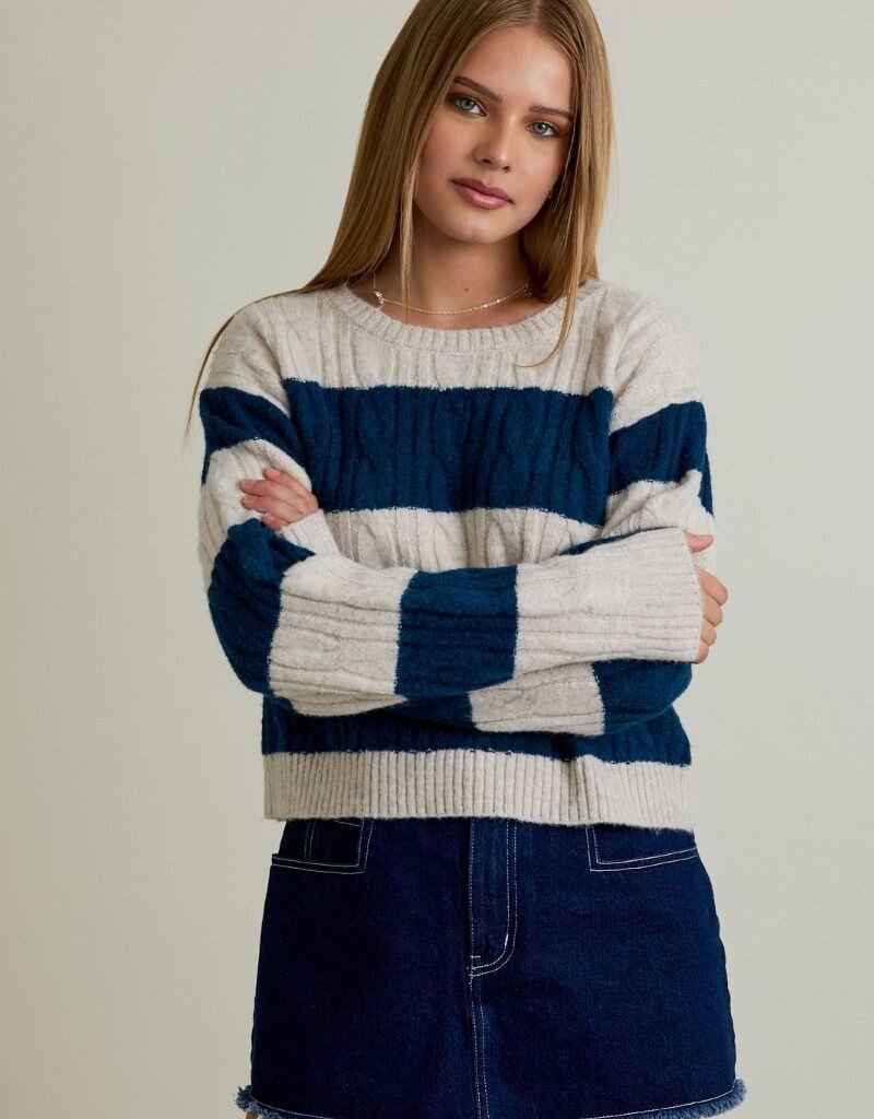 Striped Cropped Sweater