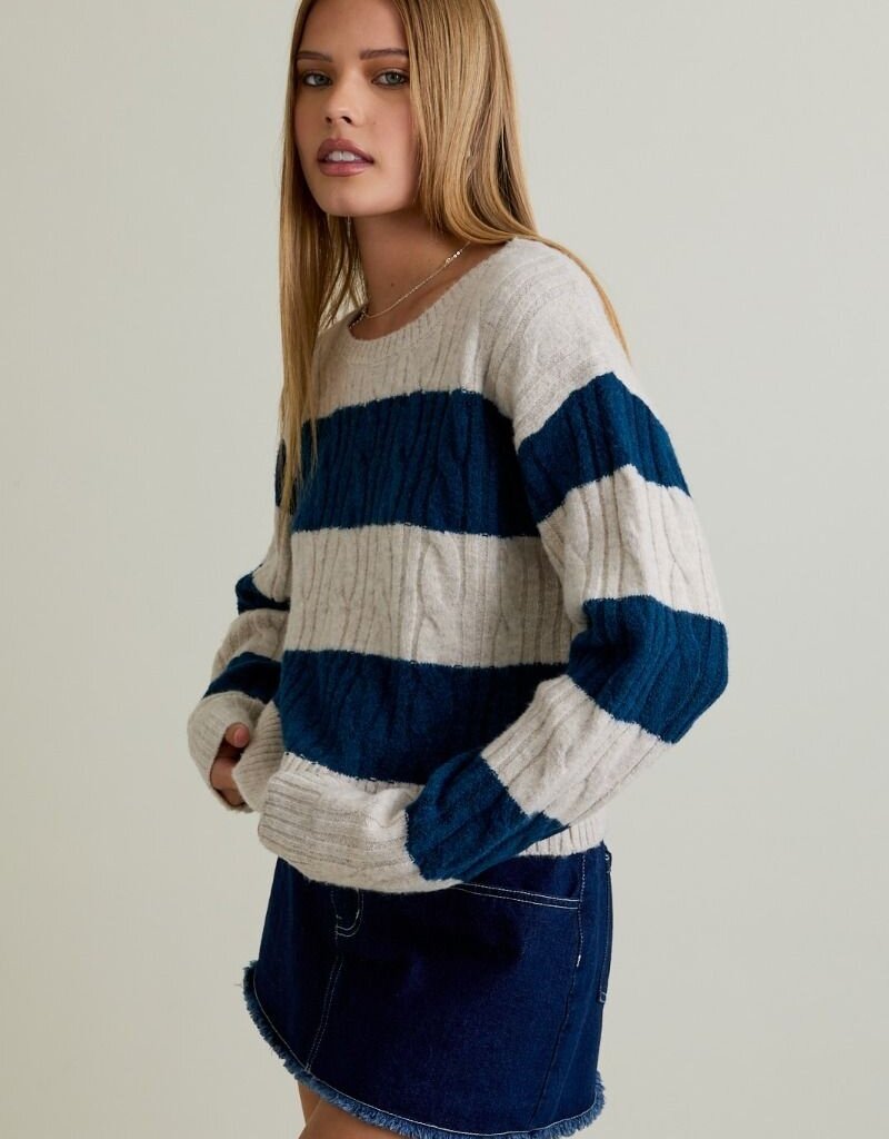 Striped Cropped Sweater