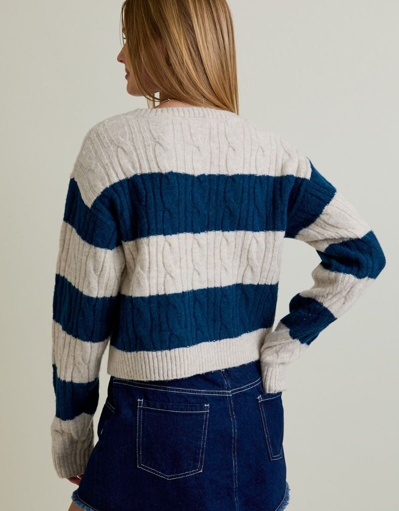 Striped Cropped Sweater
