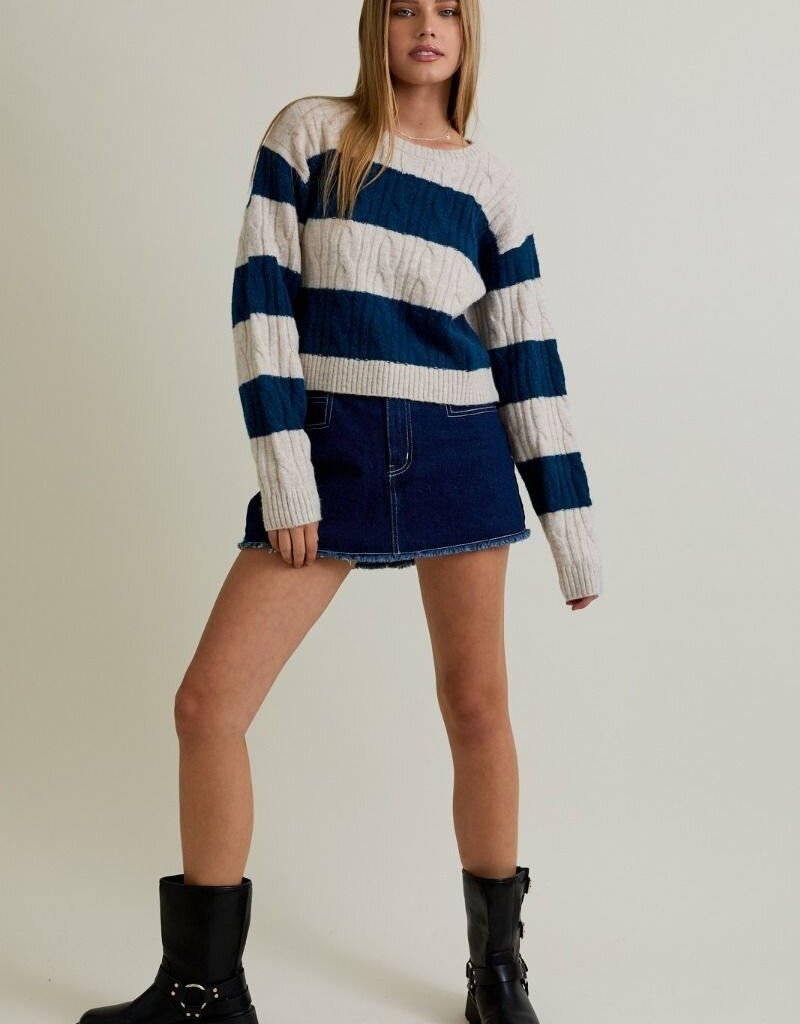 Striped Cropped Sweater