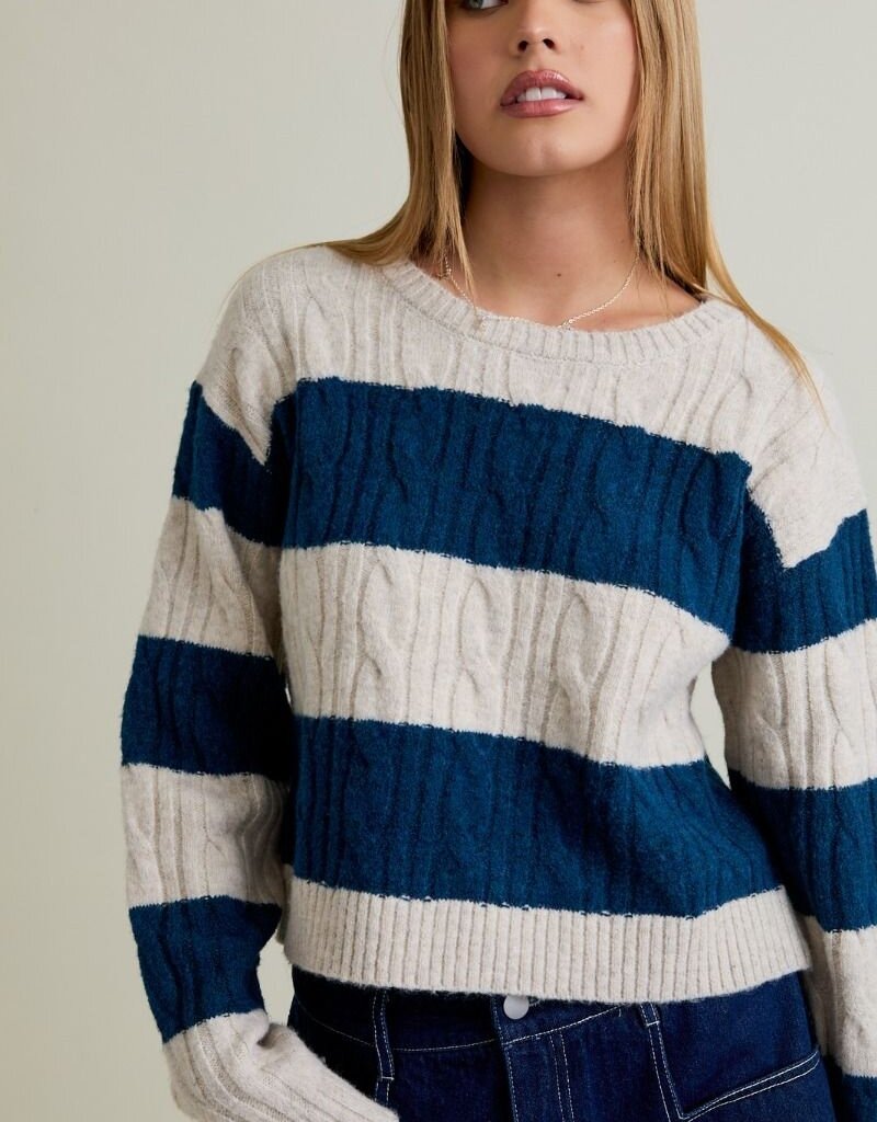 Striped Cropped Sweater