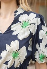 Voy Floral And Stripe Mixed Midi Dress
