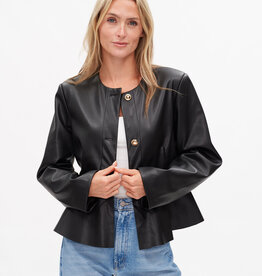 Vivian Faux Leather Peplum Jacket
