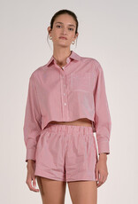 Boxy Cropped Buttondown Top