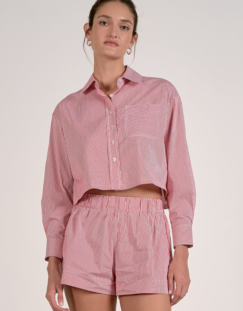 Boxy Cropped Buttondown Top