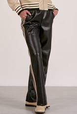 Faux Leather Track Pant