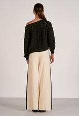 Wide Neck Open Knit Sweater