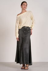 Wide Neck Open Knit Sweater