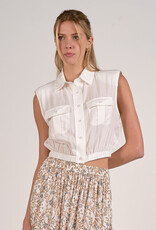 Sleeveless Collared Crop Top