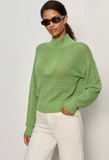 Sanctuary Open Knit Half Zip Sweater