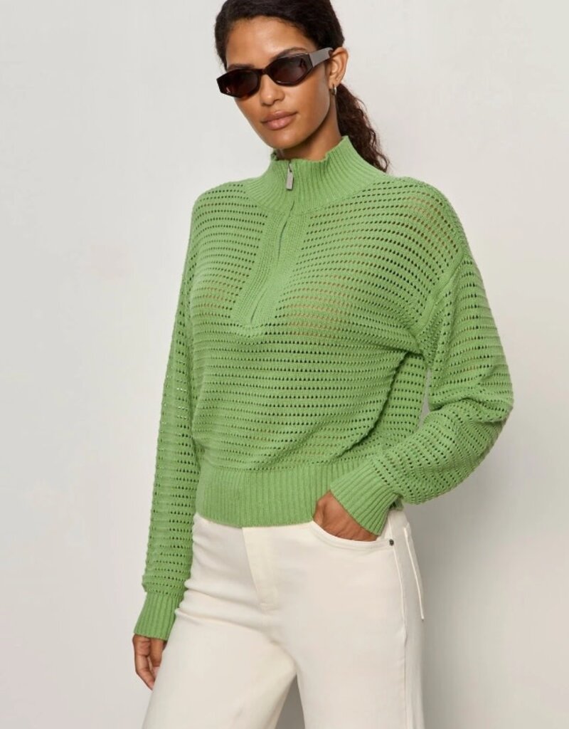 Sanctuary Open Knit Half Zip Sweater