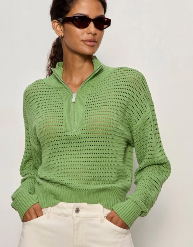 Sanctuary Open Knit Half Zip Sweater