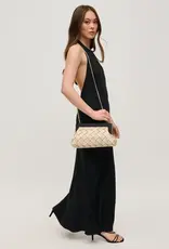 Jamie  Woven Wooden Frame Clutch