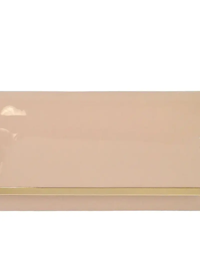 Faux Patent Glossy Clutch