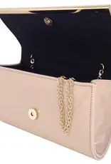 Faux Patent Glossy Clutch