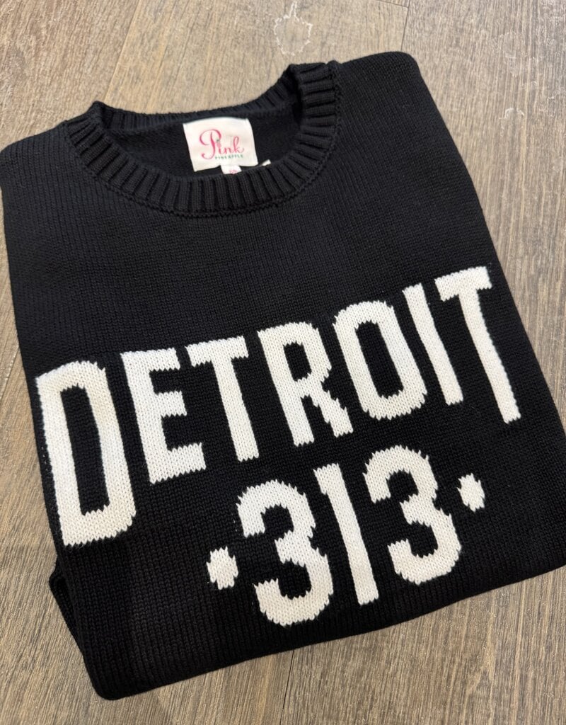 Pink Pineapple Detroit 313 Sweater