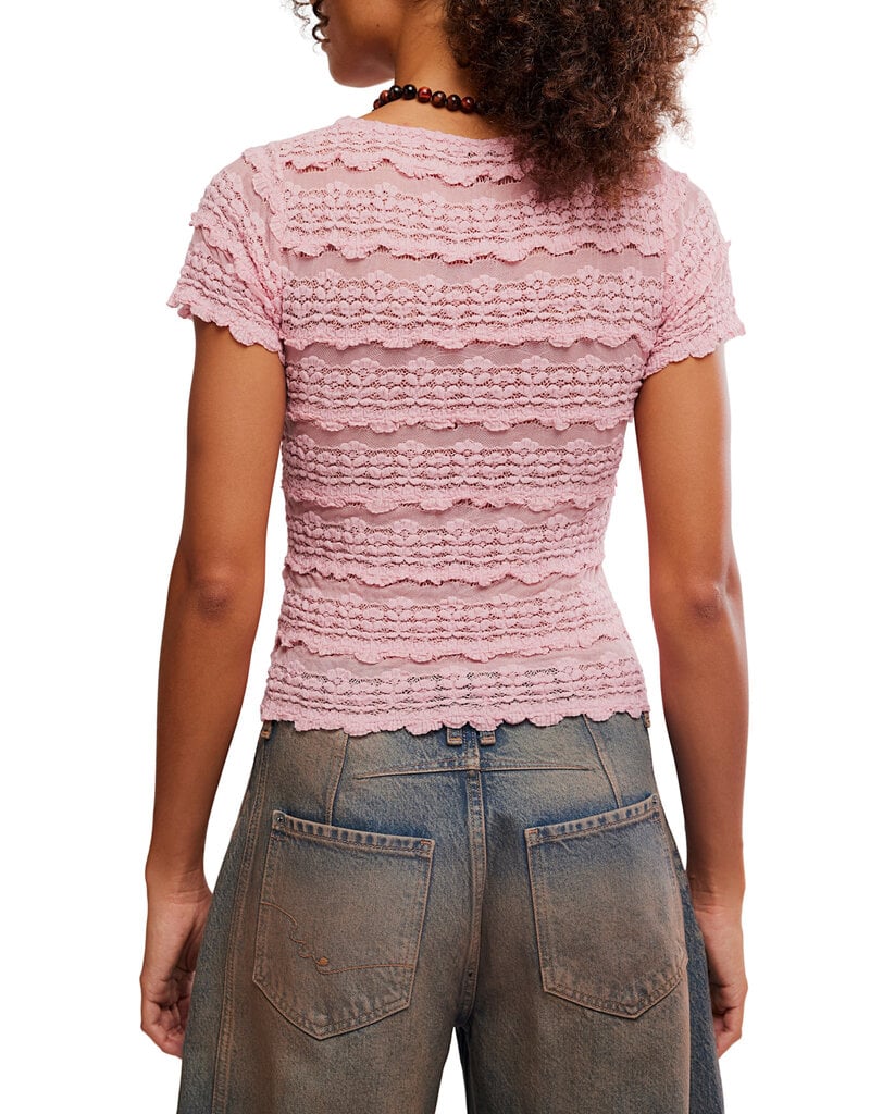 Free People Angelina Lace Tee