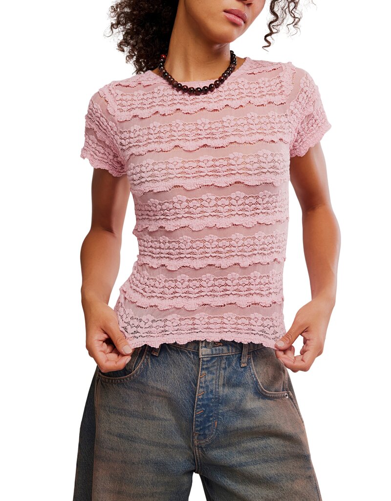 Free People Angelina Lace Tee