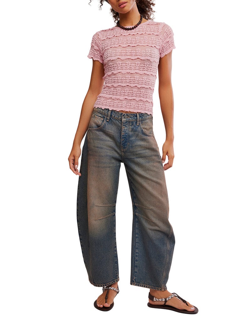 Free People Angelina Lace Tee