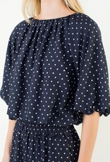 THML Clothing Puff Sleeve Flowy Blouse