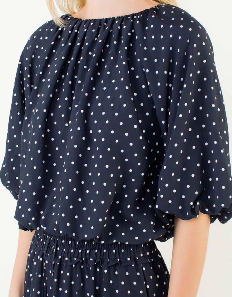 THML Clothing Puff Sleeve Flowy Blouse