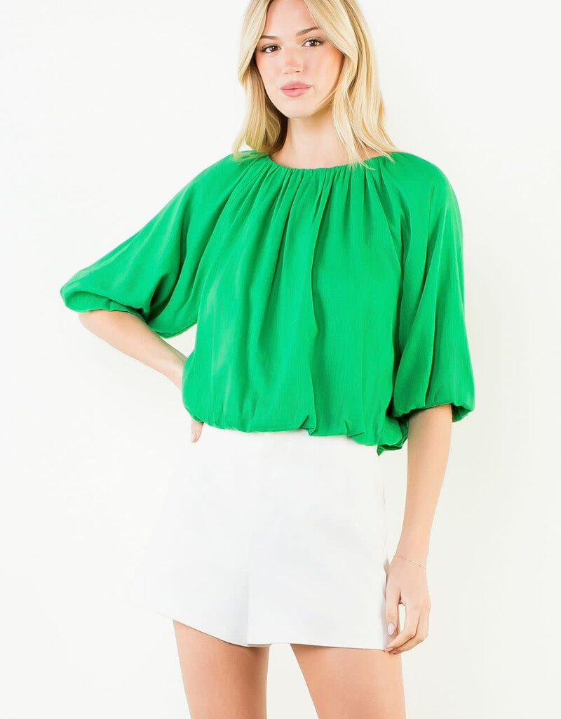 THML Clothing Puff Sleeve Flowy Blouse