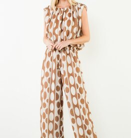 THML Clothing Circle Print Bubble Top