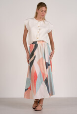 Abstract Print Midi Skirt
