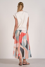 Abstract Print Midi Skirt