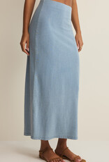 Gail Jersey Denim Midi Skirt