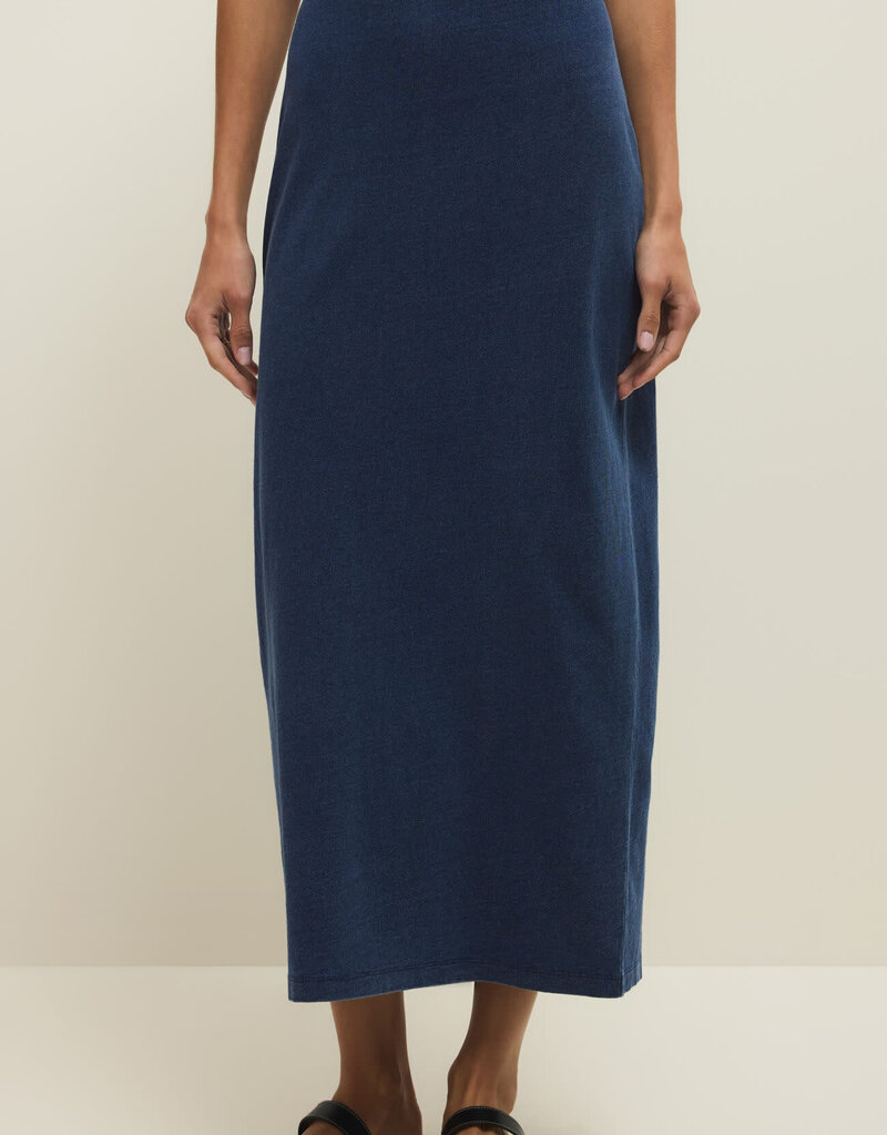 Gail Jersey Denim Midi Skirt