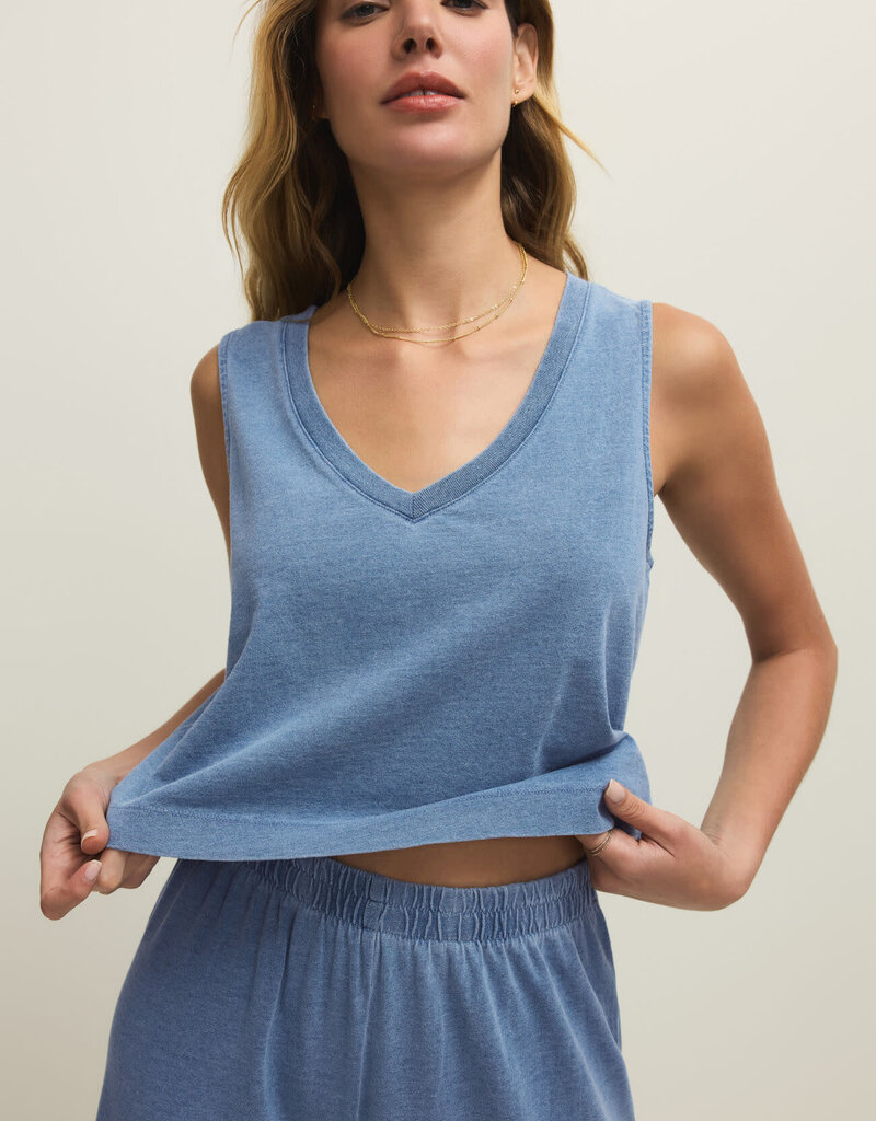 Sloane V-Neck Denim Tank