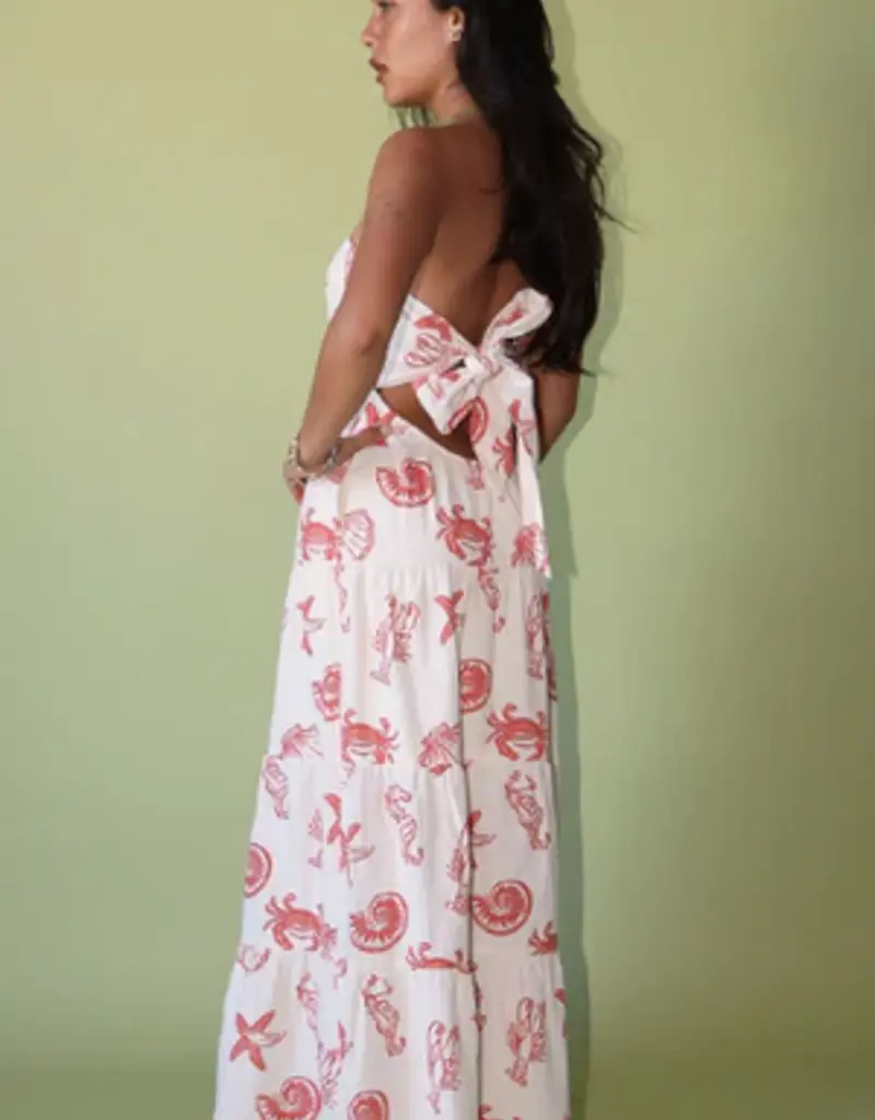 Strapless Seashell Maxi Dress