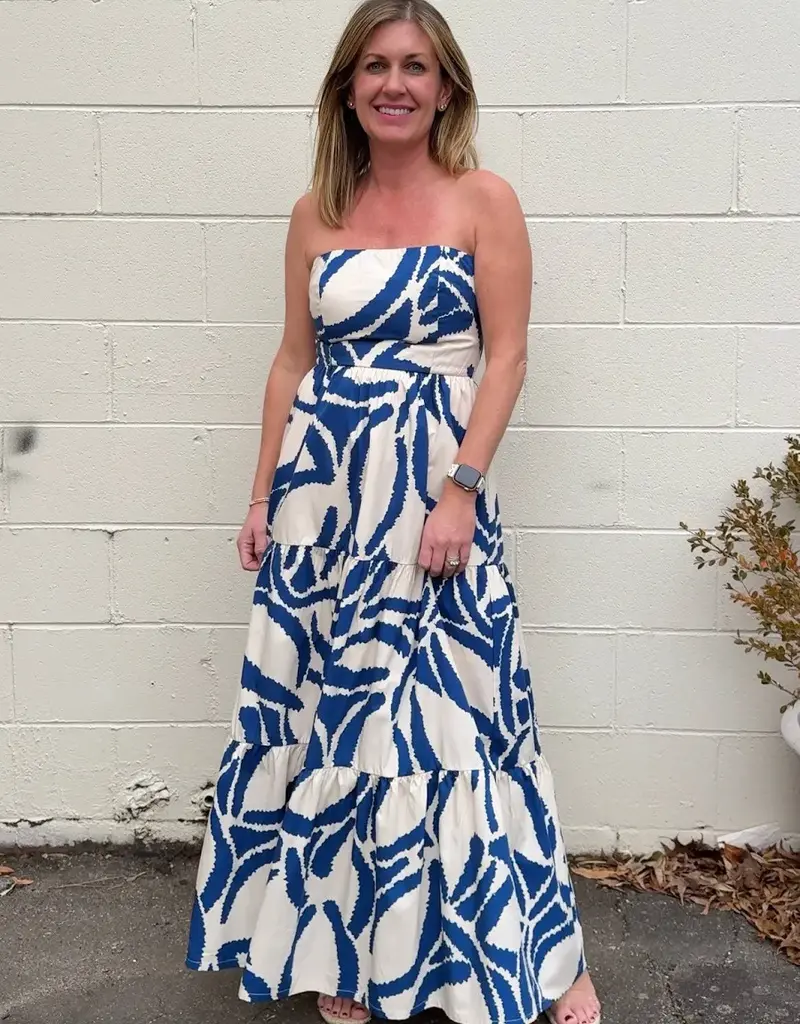 Strapless Tiered Maxi Dress