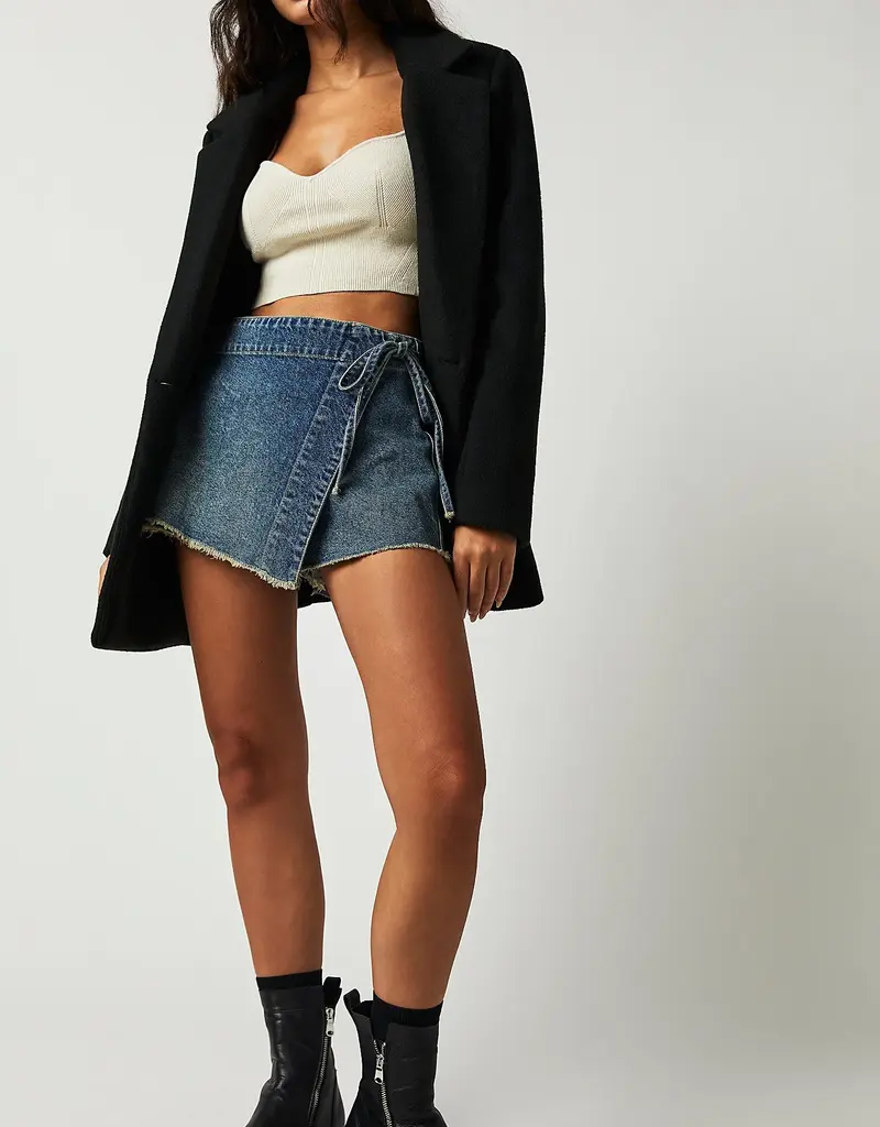 Free People Emmy Denim Skort