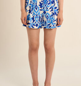 Blue Printed Shorts