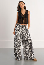 Hawaiian Print Wide Leg Pant