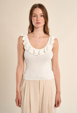 Ruffled Neck Tank Top
