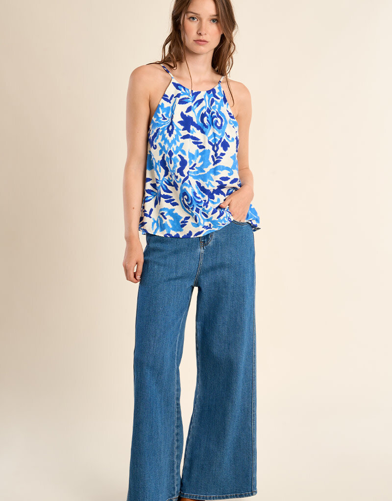 Blue Printed Camisole